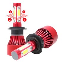 런라이트 4면 LED전조등 LED광원, H7-A, 2Ea, H7-A