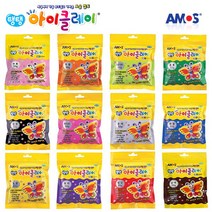 (아모스)탱탱 아이클레이 50g 형광핑크 1개