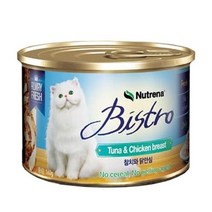 뉴트리나 참치와 닭안심 고양이용 비스트로 캔, 160g, 12개