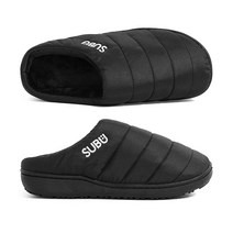 스부 SUBU BLACK SB-13 다운 기모 패딩 슬리퍼 - 기타