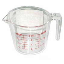 +[플렉스온]+선한 카로 폴리카보네이트 투명 계량컵(250ml)1개 눈금 계량용 손잡이 제과+[FLEXON]+