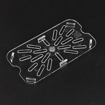 PC 밧드 투명 4분의 1 드레인 208x110mm 물받이 망 단품, 투명 1/4 (26.5x16.2cm)_물받이 드레인