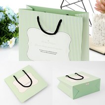종이쇼핑백 그린 14x15cm 고급쇼핑백 무지종이쇼핑백 크라프트종이가방 미니쇼핑백 크라프트상자 선물포장봉투