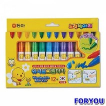 ForU743 동아 워셔블 그림마카 12색 박스 72개 펜 매직 마카 문구용품, 단일사이즈