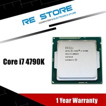 I79700F 인텔 코어 i7 4790K 4.0GHz 쿼드 8MB 캐시 HD 그래픽 4600 TDP 88W 데스크탑 LGA 1150 CPU 프로세, 한개옵션0