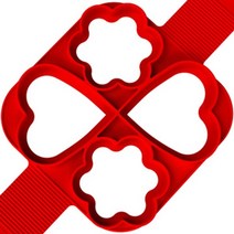 팬케이크 메이커 여러 모양 4 구멍 붙지 않는 실리콘 베이킹 금형 링 가족 요리를위한 튀긴 계란 금형, A