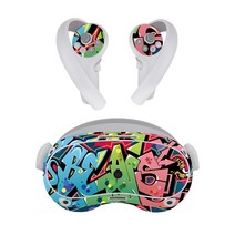 방지 VR 스티커 세트 VR 헤드셋 스티커 스티커 피코 4 VR 헤드셋 스킨 랩 데칼 만화 액세서리, 03 type 3