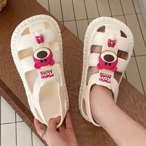 산리오 슬리퍼 디즈니 랏소 여성 귀여운 샌들 부드러운 Matsuke 밑창 구멍 신발 포차코 패션 EVA 야외 비치 여아 Y2k 2023
