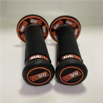 부드러운 고무 모토 핸들 바 범용 22mm 스쿠터 그립 바 부품 오토바이 핸들 바 protaper 그립 오토바이 액세서리, 검은색과 주황색