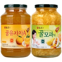 담터 꿀유자차A 1kg + 꿀모과차 1kg, 2개입
