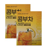 홀리데이즈 생유산균17종 프리바이오틱스 콤부차 레몬 x 2박스 총2개월분, 5g, 30개입, 2개
