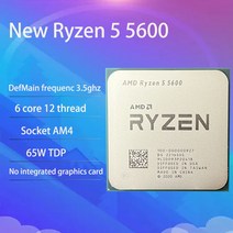 AMD Ryzen 5 5600 CPU 프로세서AMD Ryzen 5 5600 R5 3.5 GHz 6 코어 12 스레드 CPU 프로세서 7NM L3 = 32M, 한개옵션0