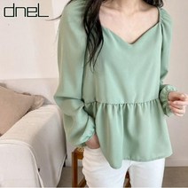 드넬 드넬 튤립넥블라우스DB11279A