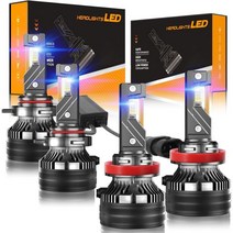 2023 S85 시리즈 H11H9H8 9005HB3 콤보 LED 헤드라이트 키트 30000LM 800 더 밝음 9005개의 헤드라이트 전구 6500K 쿨 화이트 60000시간 수명, H11/H9/H8+9005/HB3