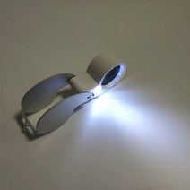 루페 루뻬휴대용 접이식 보석 광학 유리 루페 돋보기 40x25mm LED 조명 포함, 한개옵션0