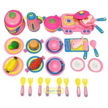 말랑말랑 여아 소꿉놀이 핑크 키친 세트 6세여아선물