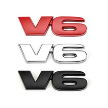 자동차엠블럼 이니셜 금속 자동차 스티커 스타일링 V6 엔진 로고 엠블럼 트렁크 스포츠 터보 배지 3D 데칼, 02 빨간_03 4x4, 02 빨간_03 4x4