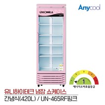 유니하이테크 1등급 음료수 냉장고 업소용 냉장고 UN-465RF핑크, 단품