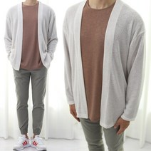 남자 린넨 심플 가디건 여름 얇은 간절기 롱 카디건