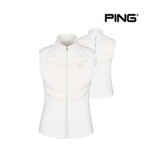 핑골프여성 하이브리드 구스다운패치 베스트 P121B3JV471_WH, 100, WH