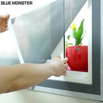 블루몬스터 맞춤 벨크로 방충망 창문 베란다 미세먼지 해충 차단 미세튼튼망