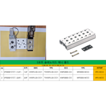 KCC KMF2000 KMF3000 원가 절감형 HITOP VP2-M⎕⎕ 5포트 솔레노이드 밸브 블럭 공압용 매니폴드, 10연조, VP3-KMF000(3/8)매니폴드