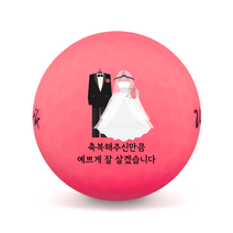 33 결혼답례품 스몰웨딩 홀인원 기념 선물 골프공 로고 인쇄 제작(6구), 볼빅 비비드 화이트 6구, A