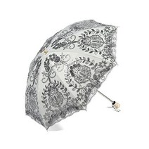 숙녀 안티 UV 레이스 자수 태양 양산 접는 우산 웨딩 우산