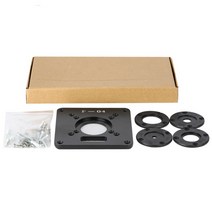 라우터테이블 다기능 알루미늄 라우터 테이블 삽입 플레이트 목공 벤치 목재 트리머 모델 조각 기계, [02] Black, Black