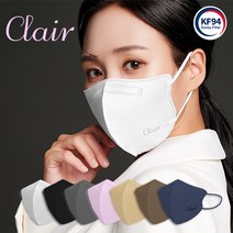 (M size) KF94 숨편한 클레어마스크 라이트핏 중형 50매, [KF94] 중형- 화이트 50매