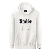 클로니아 스마일 스팽글 자수 기모 후드 티셔츠 TH-804