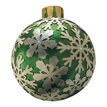 크리스마스 풍선 공 60cm 장식 공 휴일 정원 장식 공 매달려, PVC., 녹색 큰 눈송이입니다