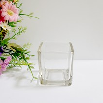 허브야 닷컴 미니사각 유리 캔들용기 60ml 1개