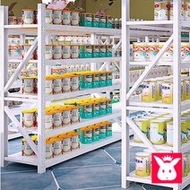 철제선반 경량랙 무볼트 조립식앵글 철재 베란다 다용도실 공장창고 메탈선반 - 부품조합, 판넬2M용-블랙