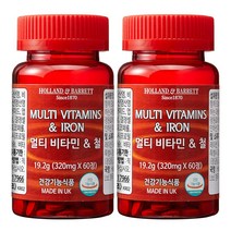 홀랜드앤바렛 멀티 비타민 & 철 60정, 2개