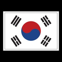 차량용 스티커 데칼 흠집 스크래치 가리기 태극기 중, 혼합색상, 1개