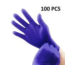 장갑 주방용 일회용 실험실 고무 셰프 니트릴 라텍스 요리 위생 100매, M, 다크 퍼플-100 PCS