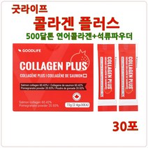 저분자 피쉬콜라겐 가루 먹는 콜라겐 펩타이드 500달톤 연어 석류 분말 파우더 엘라스틴 히알루론산 어류 피시 생선 어린콜라겐 비타민c 프락토올리고당 이너뷰티 피부 수분충전 캐나다, 1개, 30포