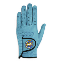 PGA 왼손 컬러 가죽 골프장갑, 스카이 블루
