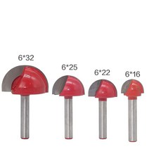 초경 합금 탄소강 엔드밀 밀링 6/8mm 생크 볼 노즈 엔드 밀 우드 라우터 비트 세트 라운드 코브 CNC 커터 반경 코어 박스 솔리드 카바이드 목공 도구, 10 4pcs set 6mm
