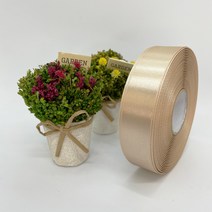 포장 리본 끈 제이제이리본 고밀도주자 20mm 25mm 76컬러 (길이 45M) 공단리본, 베이지