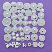 평기어 58 J293Y 플라스틱 모듈 기어 화이트 마이크로 DC 모터 완구 DIY 조합 부품, 한개옵션0
