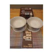 Vtg 1985 코렐 Natural Images 디저트 보울s Set Of 4 NOS Aqua / G레이벤d