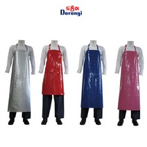 [도롱이] AJ7008 우레탄 앞치마 대 폭 100cm 길이 120cm 양면 방수 재래시장 급식 육가공업체, 분홍색 대(100×120)