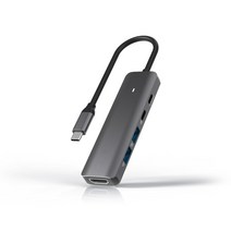 아이노트 CH46P 5in1 애플 c타입 멀티 허브 4k 60hz 맥북 아이패드