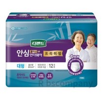 디펜드 남녀공용 프리미엄 안심플러스 언더웨어 성인기저귀 대형, L대형, 12매입, 15개