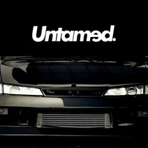 Untamed 튜닝문구스티커 데칼 라인스티커 차량용 인테리어 앞유리스티커, 유광블랙, M, 타입3
