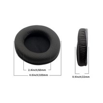 헤드폰 헤드셋 교체 쿠션 스폰지 커버 이어 패드 덮개 1 쌍 라운드 6cm-10cm 폰 블랙 메쉬 폼 수리 액세서리 귀마개, 협력사, 10cm