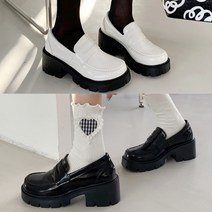 벨루치슈즈 여성 벨리사 키높이 6cm 가보시 에나멜 통굽 페니 로퍼