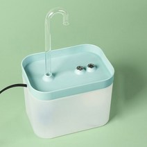 매우 조용한 고양이 물 분수 필터 스마트 자동 애완견 디스펜서 및 소진 방지 펌프 1.5l 재순환 필트린, Blue and white_110V US Plug |